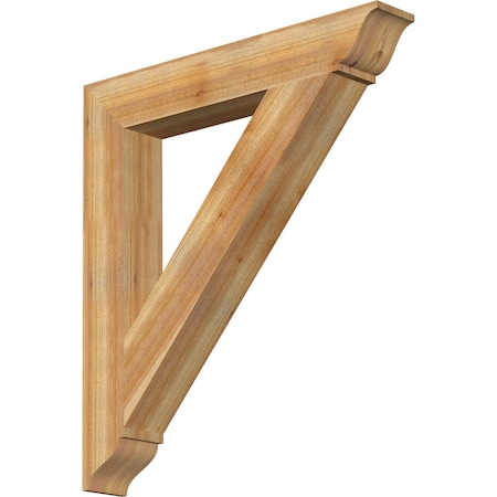 Ekena Millwork Traditional Traditional Rough Sawn Bracket, Western Red Cedar, 6"W x 40"D x 44"H BKT06X40X44TRA01RWR